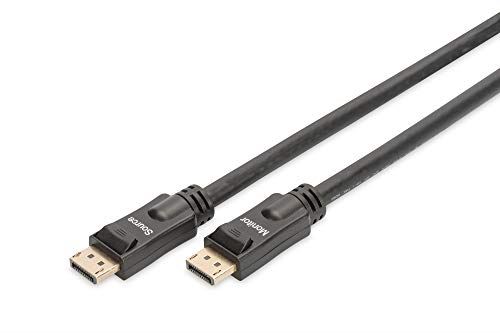 Assmann 340105-150 Câble de Connexion S DisplayPort mâle vers mâle DP, M/AMP, M/Interlock, Ultra HD
