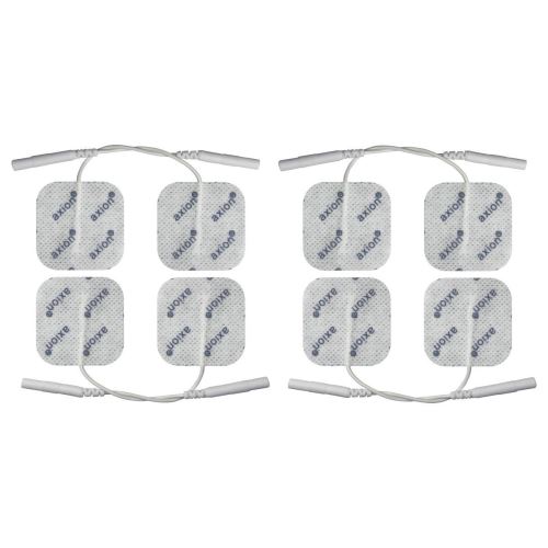 8 électrodes 4x4cm | électrostimulation tens ems | connexion filaire 2mm