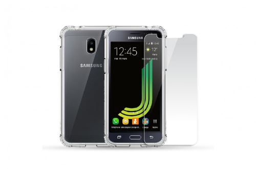 Ibroz Clear Case et Verre trempé pour Samsung Galaxy J3