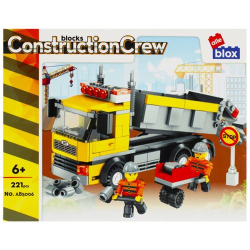 ALLEBLOX - Jeu de construction - Camion de chantier + personnages - 221 pioèces