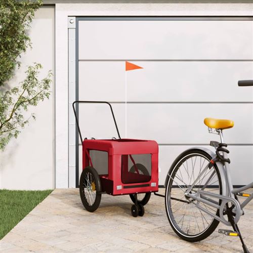 Comparer les prix de vidaXL Remorque de Vélo pour Animaux - Rouge/Noir