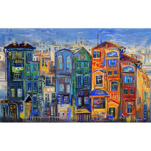 Jigsaw Puzzle Adultes VORMOR 1000 Pièces Jeu de Jouets Créatif - Bâtiment Coloré