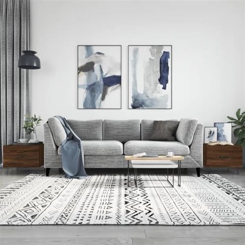 vidaXL - Table basse - Ensemble de 2 pièces - 50x50x40 cm - Marron - Image 2