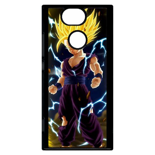 Coque My-Kase pour Xperia XA2 - dbz dragon ball z san gohan super sayen 2 - Plastique Noir