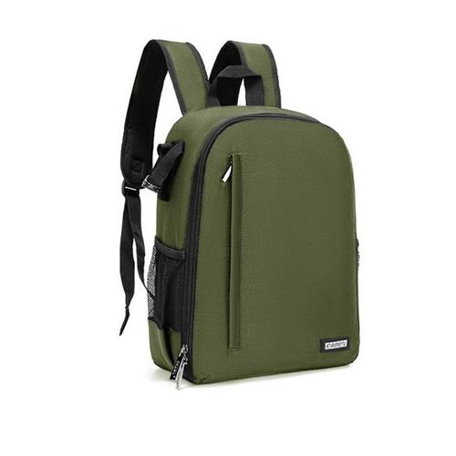 Sac à dos pour appareil photo Cwatcun, modèle CN＋D6, petit format, imperméable, pour appareils photo reflex numériques (SLR), couleur verte, dimensions 25×14×28 cm.