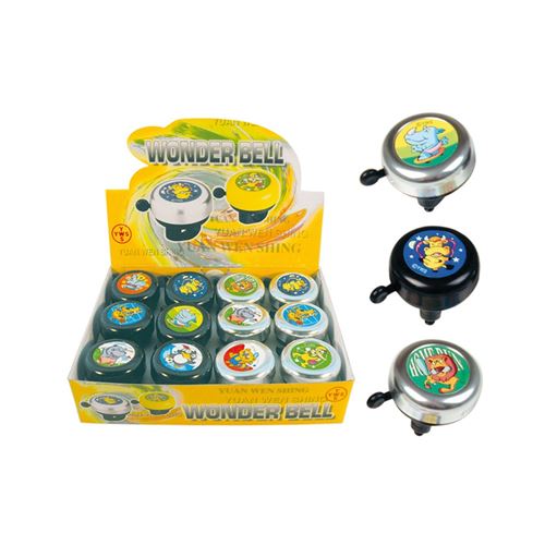 Boîte de 12 sonnettes vélo V BIKE 55mm aluminium - modèles assortis