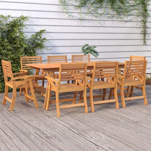 Vidaxl Table De Jardin 200X90x75 Cm Bois D'acacia Solide - Image 2