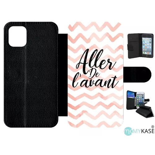 Etui My-Kase pour iPhone 11 - aller de l avant - Simili-cuir Noir
