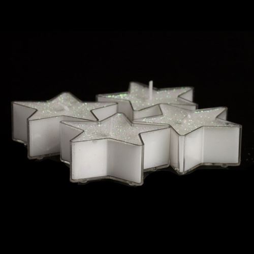 Non Communiqué Blanc Fééric Lights And Christmas - Lot De 4 Bougies Étoiles "Colorama" 24G