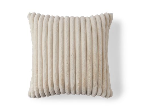 Non Communiqué Beige Sierra - Coussin - En Fausse Fourrure Côtelé - 60X60 Cm
