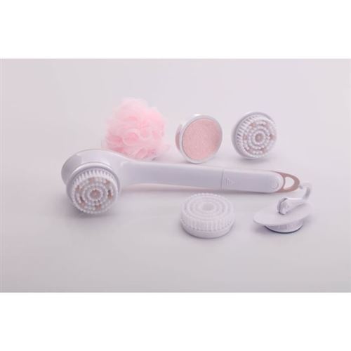 FLAWLESS FINISH - Finishing Touch Flawless Cleanse Spa, Brosse Électrique Corps avec 3 Tetes Interchangeables