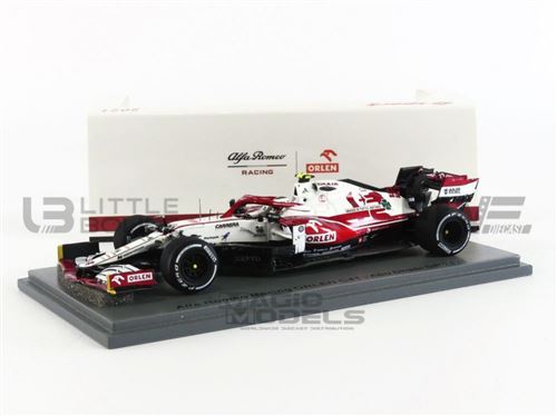 Voiture Miniature de Collection SPARK 1-43 - ALFA-ROMEO C41 - Abu Dhabi GP 2021 - White / Red - S7857