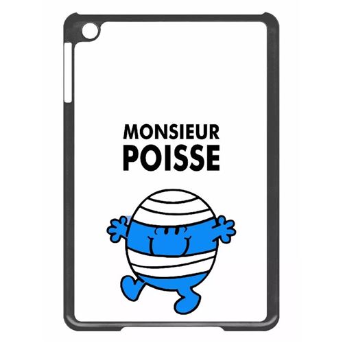 Coque tablette My-Kase pour iPad mini 2 - monsieur poisse blanc - Plastique Noir
