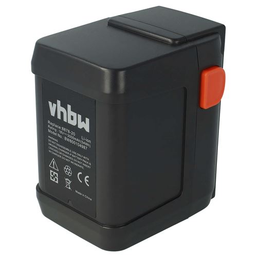 Vhbw Li-Ion batterie 3000mAh (18V) pour outils Gardena AccuCut 8840, 8841 comme 8835-U, 8835-20, 8839, 8839-20.