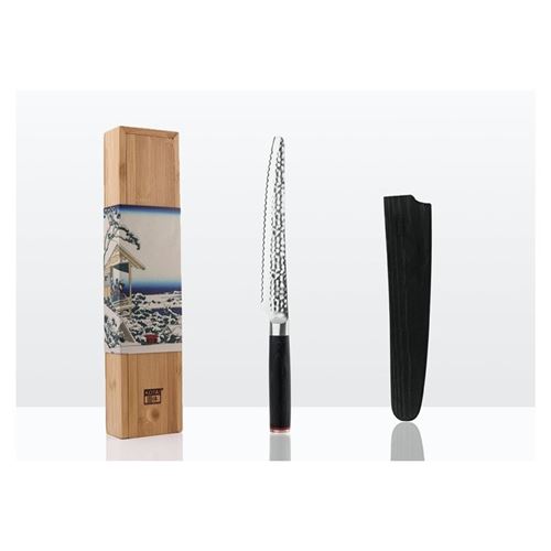 Couteau à Pain avec Saya et Boîte en Bambou - lame 20 cm - Kotai - Acier331