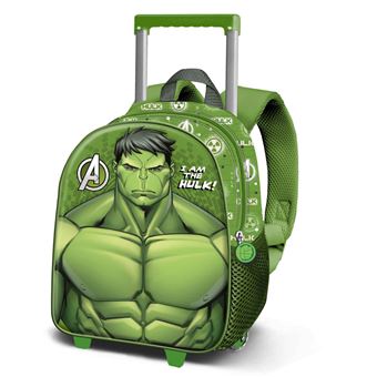 Sac à dos 3D à Roulettes Petit - Marvel Hulk Rage - Vert - Taille Unique - 1