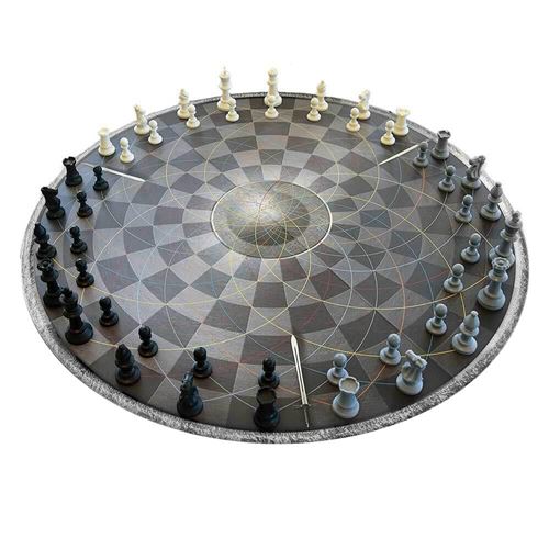 Jeu Échecs pour trois - Échiquier rond