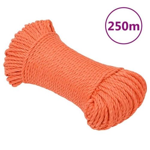 Vidaxl Orange Corde De Travail 8 Mm 250 M - Image 3