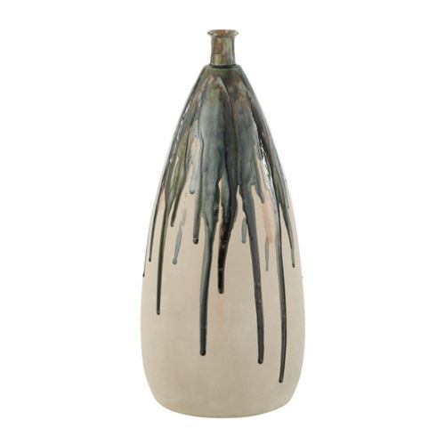 Non Communiqué Vert Vase Déco En Céramique "Peinture" 51Cm