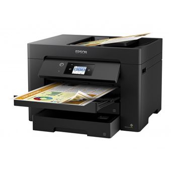 Epson WorkForce WF-7830DTWF - Imprimante multifonctions - couleur - jet d'encre - A3 (297 x 420 mm) (original) - A3 (support) - jusqu'à 25 ppm (impression) - 500 feuilles - 33.6 Kbits/s - USB 2.0, LAN, Wi-Fi(n)