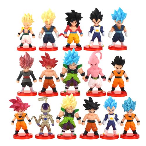 Set de 16 pièces Figurines Dragon Ball Z Son Goku 6 cm