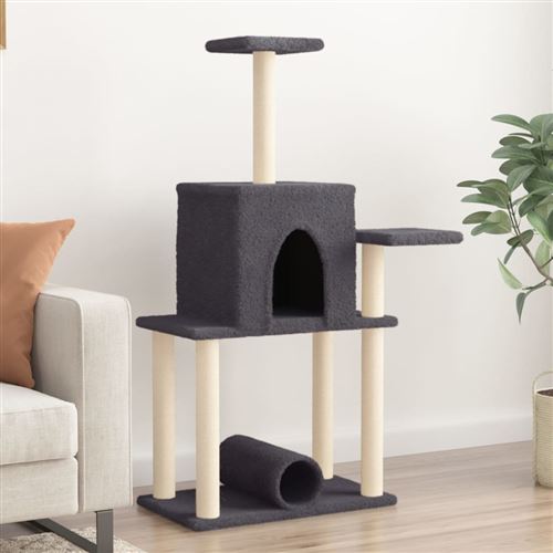 Meilleurs prix pour vidaXL Arbre à chat avec griffoirs en sisal gris foncé 122 cm