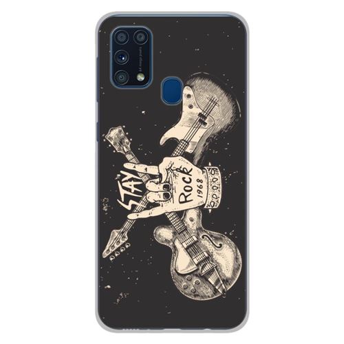 Coque en silicone imprimée compatible Samsung Galaxy M31 Stay rock