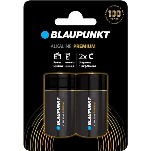 BLAUPUNKT piles C alcalines PREMIUM, paquet de 2