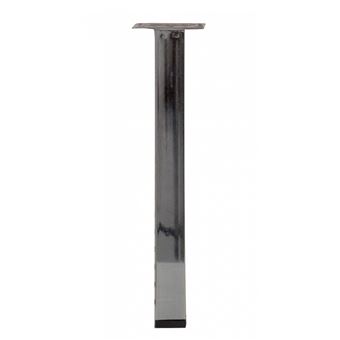 Pied table basse carré HETTICH fixe acier chromé gris - 1