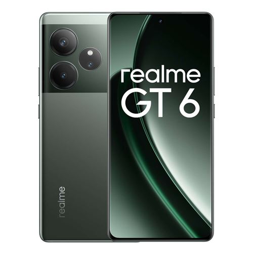 Realme GT 6 Teléfono móvil desbloqueado, 8GB+256GB/12GB+256GB/16GB+512GB, versión global, 5G LTE, smartphone con Android 14, procesador Snapdragon 8s Gen 3, batería de 5500 mAh, resolución de 1,5K,