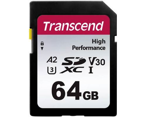 Transcend 330S - Carte mémoire flash - 64 Go - UHS-I U3 - SDXC UHS-I