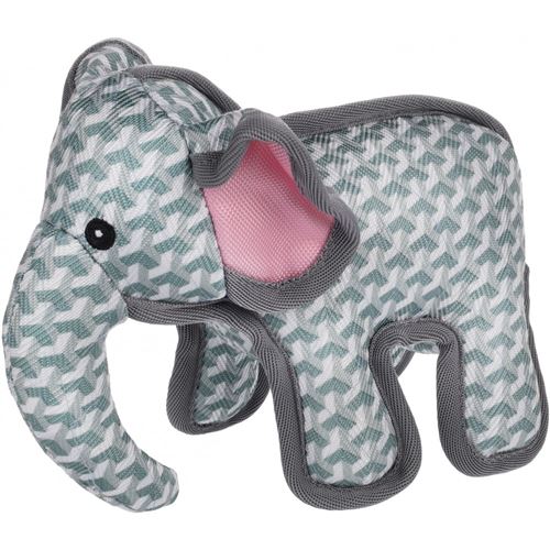 Jouet Strong Stuff Éléphant gris 24 cm. pour chien. - Flamingo Pet Products - FL-521034