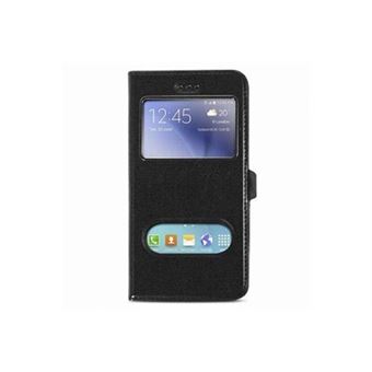 Étui Folio Double Fenêtre Pour Wiko Jerry - Marque Mocca - Noir - Neuf Sous Blister