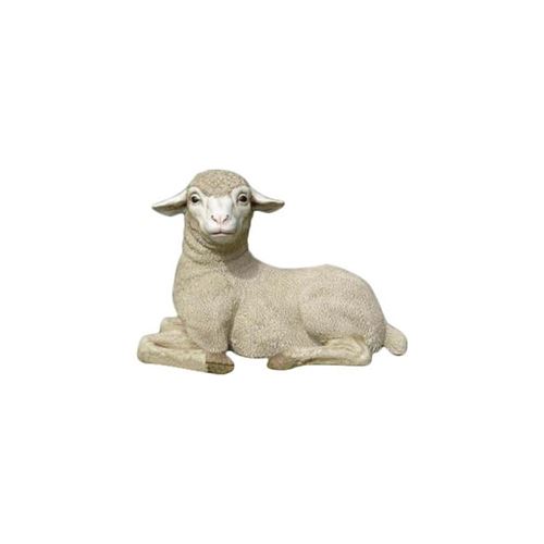 Texartes - Agneau couché en résine 60 cm