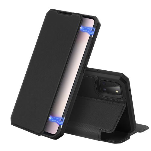 Etui en PU peau x auto-absorbée avec porte-carte noir pour votre Samsung Galaxy Note 10 Lite/A81