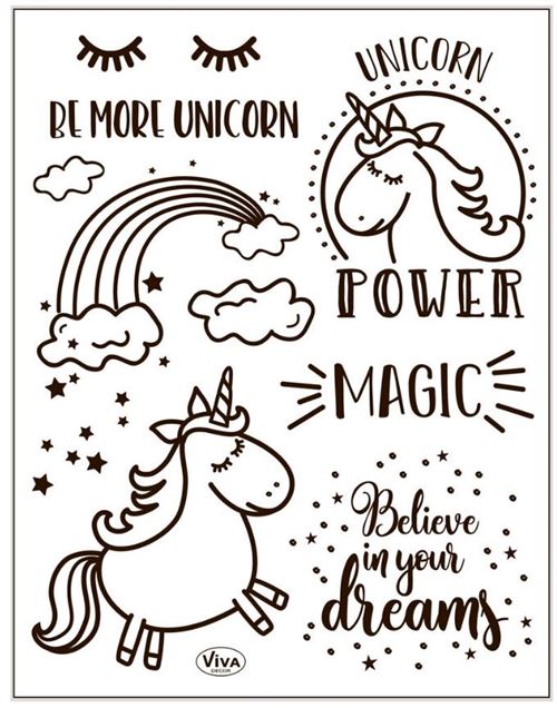 Viva Decor timbres silicone licorne 14 x 18 cm