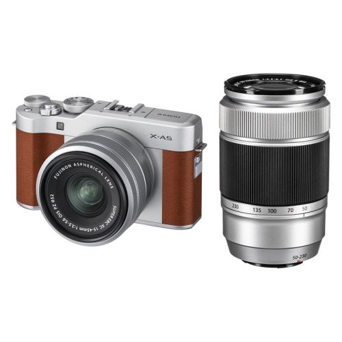 FUJIFILM X-A5 marron + 15-45 silver + 50-230 silver