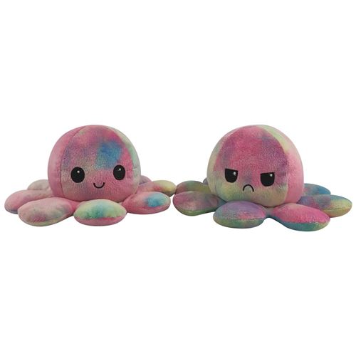 peluche de Poulpe Flip Double Face 16cm-Multicolore