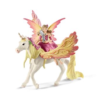 Figurines Bayala : Fée Feya et une licorne ailée Schleich - 1
