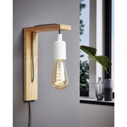 EGLO Lampe murale à LED Tocopilla Bois Blanc