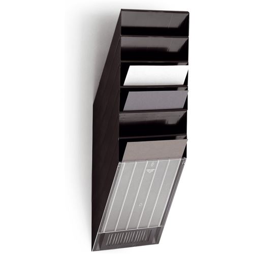 Durable Noir Set Porte-Brochures Mural 'Flexiboxx 6', A4,