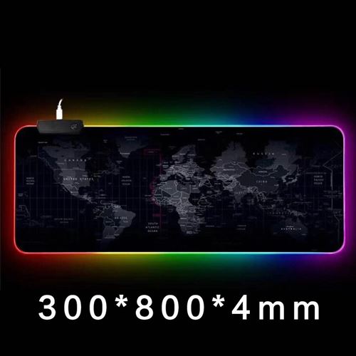 Lumineux LED Light Carte du Monde Tapis de souris Gaming Carte LED  Rétro-Eclairage RVB avec câble USB - Extended Control - Cdiscount  Informatique