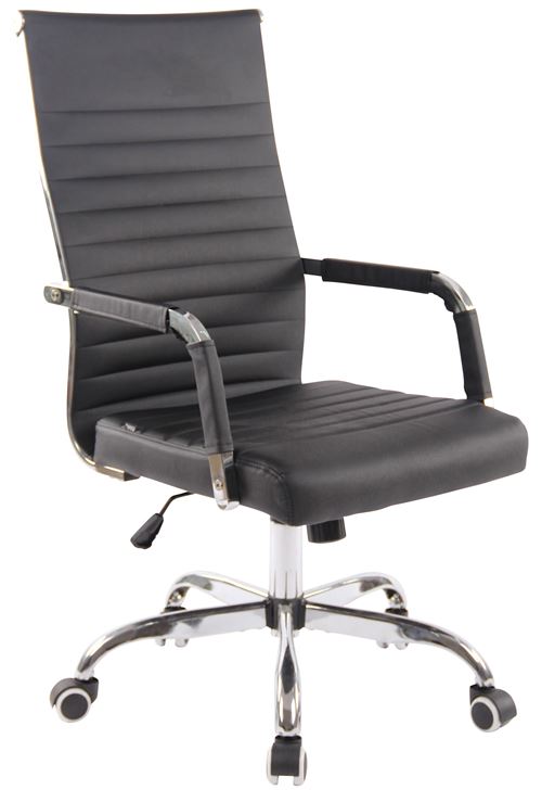 Fauteuil de bureau Amadora en similicuir - Couleur Noir