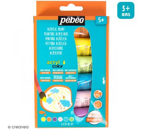 Kit de peinture Acrylcolor - 6 x 20 ml