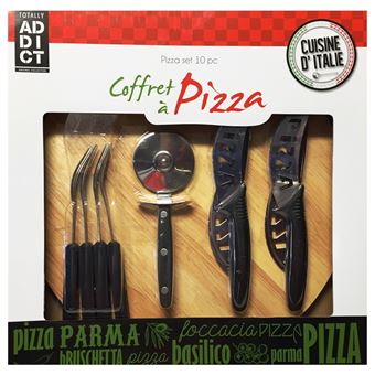 Coffret Pizza 10 Pcs Planche Couteaux Fourchettes Roulette Cuisine Autres Achat Prix Fnac