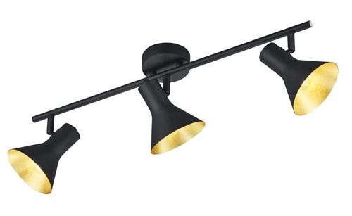 Reality, Spot, Nina 3xE14, max.40,0 W metal, or, Corps: metal, Noir L:58,0cm, L:11,0cm, H:21,0cm IP20