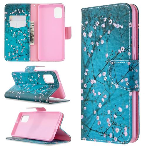 Etui en PU impression de motifs branches de fleurs pour votre Samsung Galaxy A31