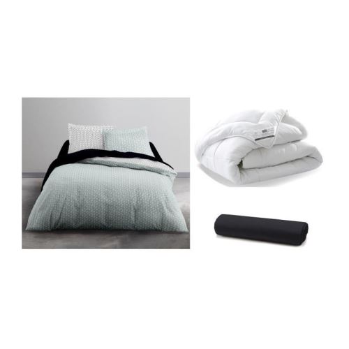 TODAY Pack complet START MORNING 220x240cm - Couette + Parure de couette + Drap Housse Coton