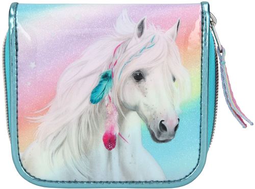 Miss Melody portefeuille Regenboog12 cm polyester turquoise