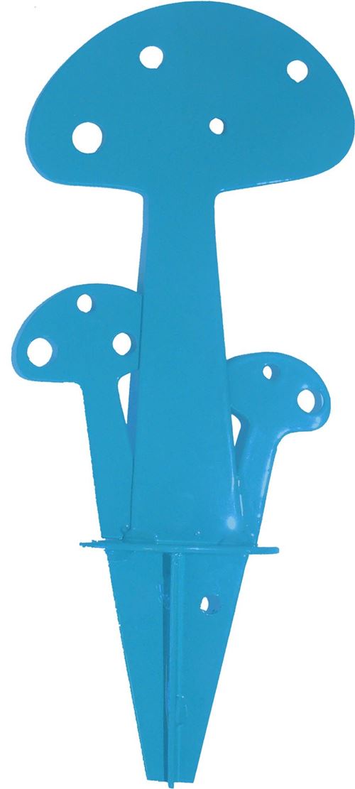 Iki - Champignon à planter Bleu en Métal 15cm